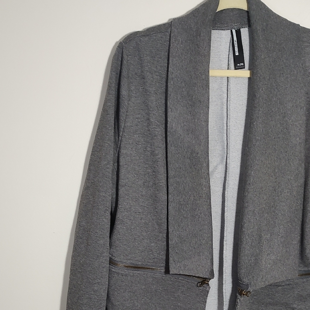 Mondetta Charcoal Open-Front Cardigan